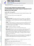 Cover page: The association between recreational cannabis commercialization and cannabis exposures reported to the US National Poison Data System