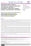 Cover page: Doxycycline with or without famciclovir for infectious ophthalmic and respiratory disease: a prospective, randomized, masked, placebo-controlled trial in 373 kittens.