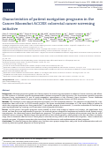 Cover page: Characteristics of patient navigation programs in the Cancer Moonshot ACCSIS colorectal cancer screening initiative