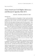 Cover page: Asian American Civil Rights Advocacy and Research Agenda After 9/11