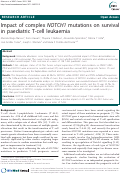 Cover page: Impact of complex NOTCH1 mutations on survival in paediatric T-cell leukaemia