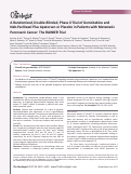Cover page: A Randomized, Double‐Blinded, Phase II Trial of Gemcitabine and Nab‐Paclitaxel Plus Apatorsen or Placebo in Patients with Metastatic Pancreatic Cancer: The RAINIER Trial