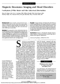 Cover page: Magnetic Resonance Imaging and Mood Disorders: Localization of White Matter and Other Subcortical Abnormalities