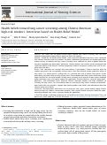 Cover page: Health beliefs toward lung cancer screening among Chinese American high-risk smokers: Interviews based on Health Belief Model.