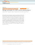 Cover page: Design principles for shift current photovoltaics