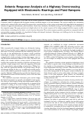 Cover page: Seismic Response Analysis of a Highway Overcrossing Equipped with Elastomeric Bearings and Fluid Dampers