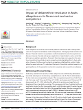 Cover page: Impact of deltamethrin-resistance in Aedes albopictus on its fitness cost and vector competence