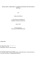 Cover page: Developing a Frequency Calibration Model for Tellurium Spectra