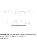 Cover page: Moving Forward on Understanding the Public Health Implications of Mass Violence Incidents