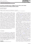 Cover page: Search for invisible decays of Higgs bosons in the vector boson fusion and associated ZH production modes