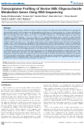 Cover page: Transcriptome profiling of bovine milk oligosaccharide metabolism genes using RNA-sequencing.