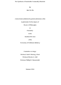 Cover page: The Synthesis of Sustainable Commodity Materials