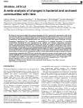 Cover page: A meta-analysis of changes in bacterial and archaeal communities with time