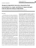 Cover page: Aquaporin-dependent excessive intrauterine fluid accumulation is a major contributor in hyper-estrogen induced aberrant embryo implantation