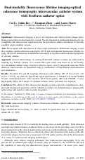Cover page: Dual-modality fluorescence lifetime imaging-optical coherence tomography intravascular catheter system with freeform catheter optics