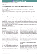 Cover page: Confounding effects of spatial variation on shifts in phenology