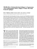 Cover page: Identification of immunodominant epitopes in Trypanosoma cruzi trypomastigote surface antigen-1 protein that mask protective epitopes.