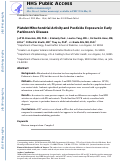 Cover page: Platelet mitochondrial activity and pesticide exposure in early Parkinson's disease