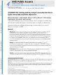 Cover page: [<sup>18</sup>F]FDDNP PET binding predicts change in executive function in a pilot clinical trial of geriatric depression.