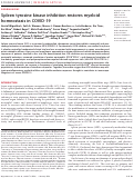 Cover page: Spleen tyrosine kinase inhibition restores myeloid homeostasis in COVID-19