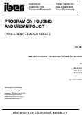 Cover page of The New Economy and Housing Market Outcomes