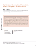 Cover page: Signaling and Transcriptional Networks in Heart Development and Regeneration