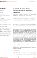 Cover page: Simple Scattering: Lipid nanoparticle structural data repository