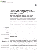 Cover page: Closed-Loop Targeted Memory Reactivation during Sleep Improves Spatial Navigation.