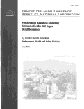 Cover page: Synchrotron radiation shielding estimates for the ALS super bend beamlines