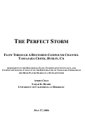 Cover page: The perfect storm : flow through a restored compound channel : Tassajara Creek, Dublin, CA : assessment of the roughness, flow, floodplain conveyance, and compound channel capacity of the restoration of Tassajara Creek from the high-water marks of a 20-year storm