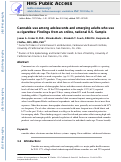 Cover page: Cannabis use among adolescents and emerging adults who use e-cigarettes: Findings from an online, national U.S. Sample