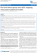Cover page: Fast and robust group-wise eQTL mapping using sparse graphical models.