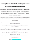 Cover page: Lowering Ternary Oxide Synthesis Temperatures by Solid-State Cometathesis Reactions