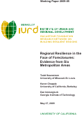 Cover page: Regional Resilience in the Face of Foreclosures: Evidence from Six Metropolitan Areas