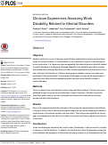 Cover page: Clinician Experiences Assessing Work Disability Related to Mental Disorders