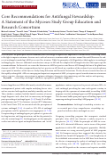 Cover page: Core Recommendations for Antifungal Stewardship: A Statement of the Mycoses Study Group Education and Research Consortium