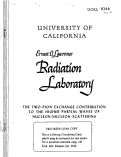 Cover page: THE TWO-PION EXCHANGE CONTRIBUTION TO THE HIGHER PARTIAL WAVES OF NUCLEON-NUCLEON SCATTERING