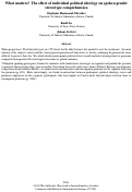 Cover page: What matters? The effect of individual political ideology on spoken genderstereotype comprehension