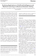 Cover page: Evolving Applications of Artificial Intelligence and Machine Learning in Infectious Diseases Testing