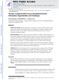 Cover page: Tinnitus treatment with precise and optimal electric stimulation: opportunities and challenges.