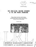 Cover page: 1966 Cern·LRL RHEL Shielding Experiment at the Cern Proton Synchrotron