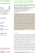 Cover page: Genomic analysis of distinct bleaching tolerances among cryptic coral species