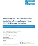 Cover page: Monitoring the Cost Effectiveness of the Caltrans Freeway Service Patrol (FSP) SB1 Funded Expansion