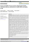 Cover page: Impact of COVID-19 versus chronic rhinosinusitis/rhinitis associated olfactory dysfunction on health utility and quality of life.