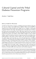 Cover page: Cultural Capital and the Tribal Diabetes Prevention Programs