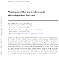 Cover page: Violations of the Born rule in cool state-dependent horizons