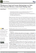 Cover page: Simultaneous Trunk and Canopy Shaking Improves Table Olive Harvester Efficiency versus Trunk Shaking Alone