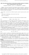 Cover page: The Transformation of Second-Order Linear Systems into Independent Equations