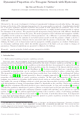 Cover page: Dynamical properties of a two-gene network with hysteresis.