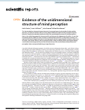 Cover page: Evidence of the unidimensional structure of mind perception